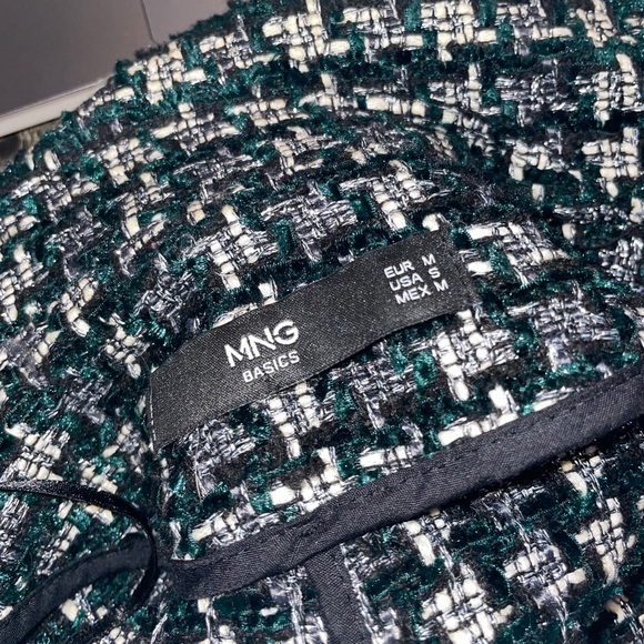 Mango Tweed Style Jacket With Collar - Picture 9 of 10